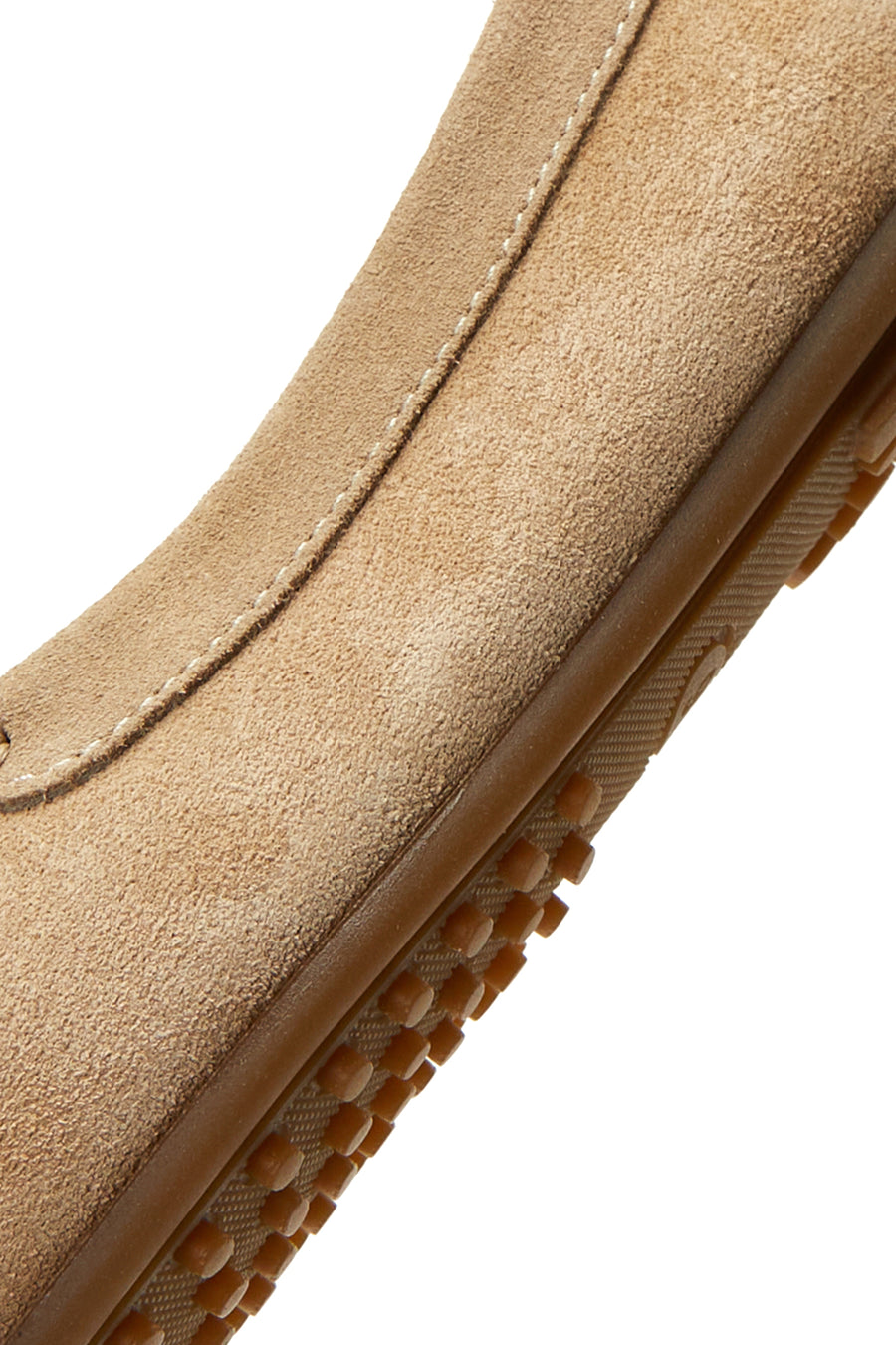 Women's Beige Suede Leather Loafer