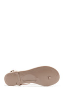 Women's Pink Stone Flip Flops Sandals | Derimod
