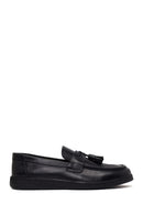 Erkek Siyah Püsküllü Deri Casual Loafer | Derimod