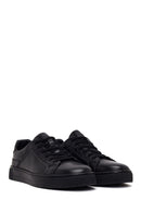Male Black Lace-Up Leather Sneaker | Derimod