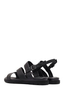 Women's Black Leather Ankle Buckle Sandals | Derimod