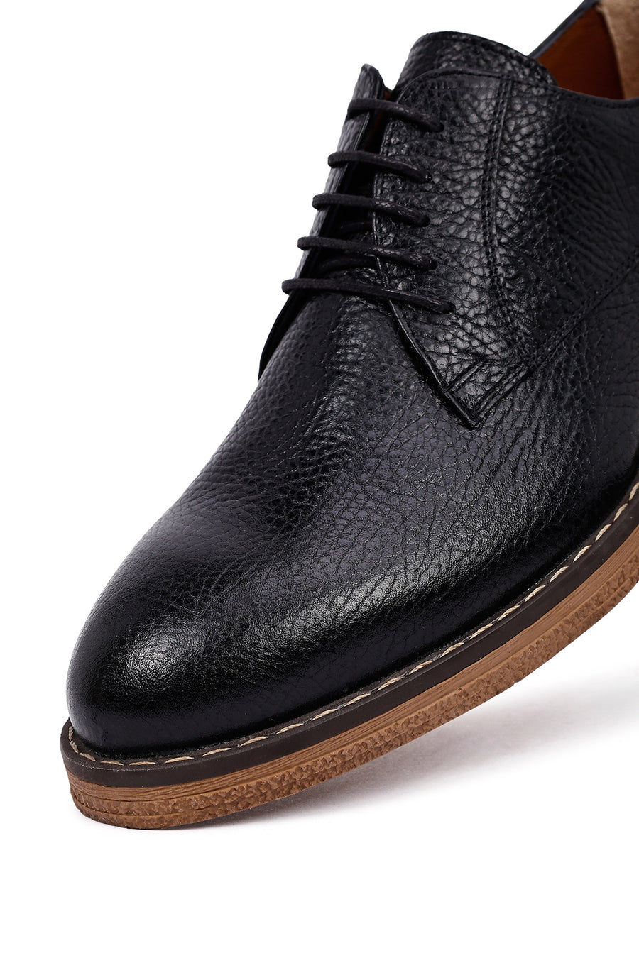 Men's Black Lace Up Leather Casual Shoes