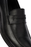 Men's Black Leather Classic Loafer | Derimod
