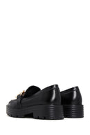 Women's Black Thick Soled Loafer | Derimod