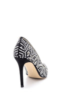 Women's Embroidered Leather Stiletto | Derimod