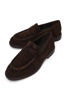 Derimod Black Male Brown Suede Loafer | Derimod