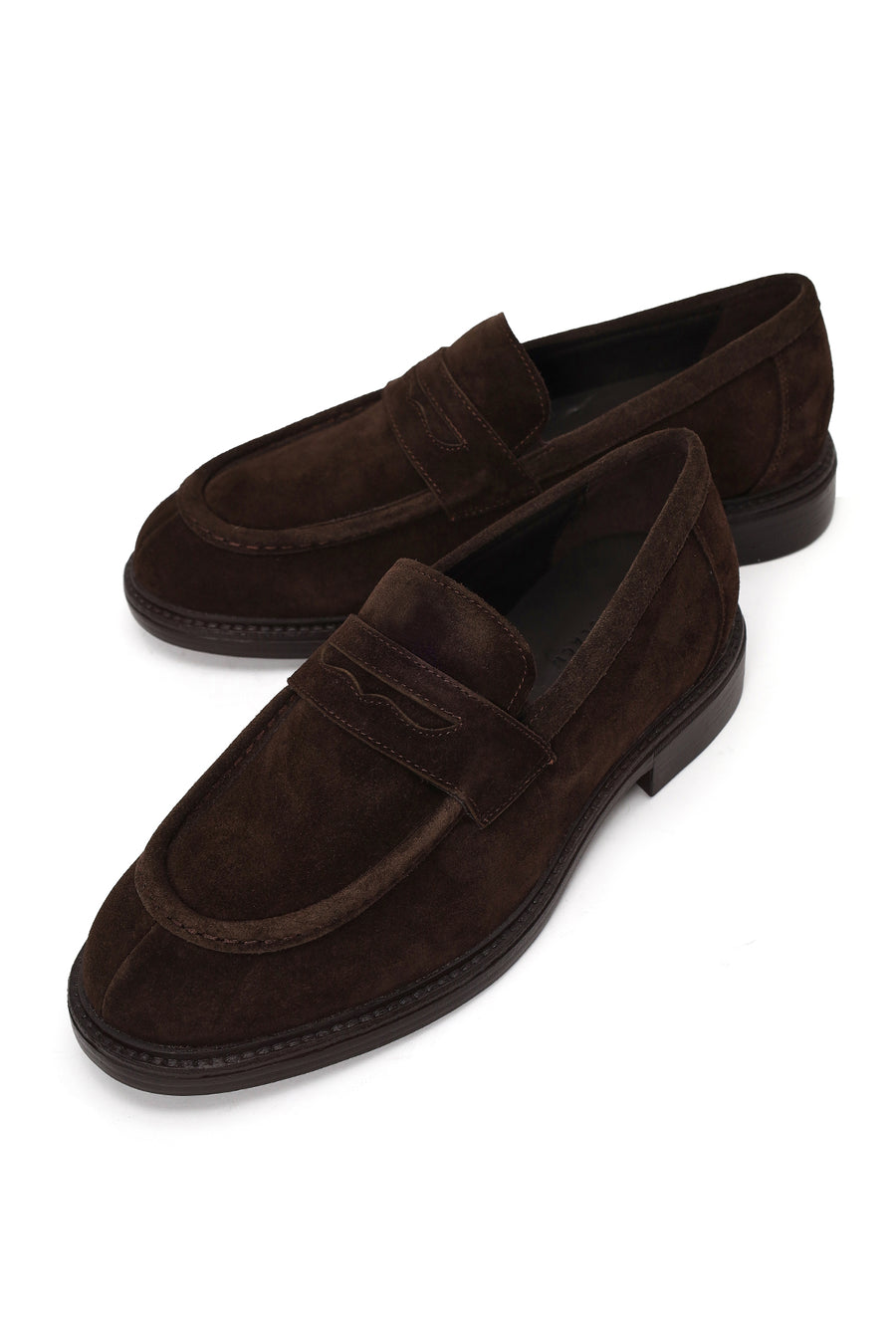 Derimod Black Male Brown Suede Loafer