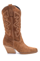 Women's Suede Leather Cowboy Boots | Derimod