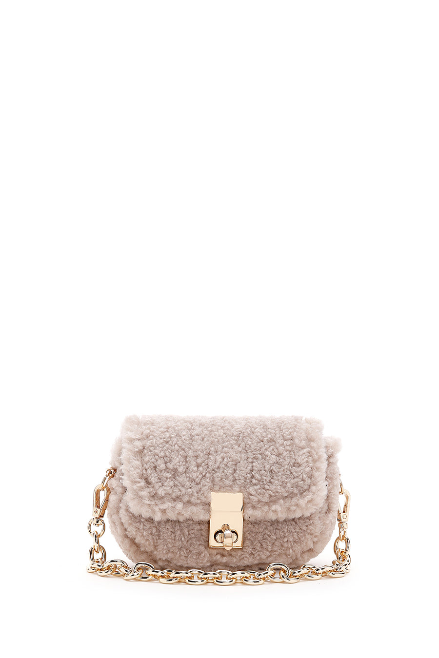 Women's Gray Plush Mini Crossbody Bag 22WBD2475PH | Derimod