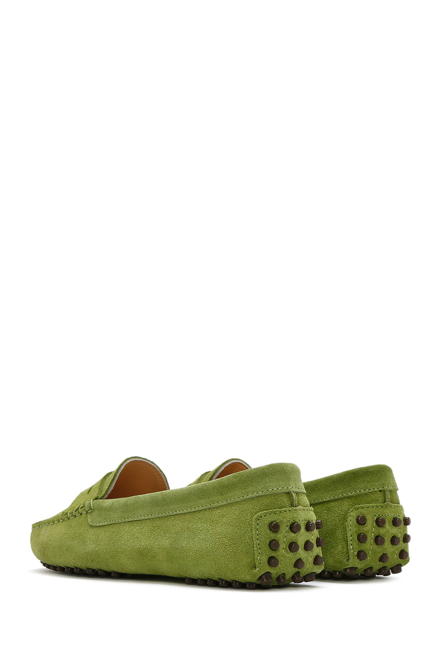Women's Green Suede Leather Loafer