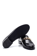 Women's Leather Chain Detailed Loafer | Derimod