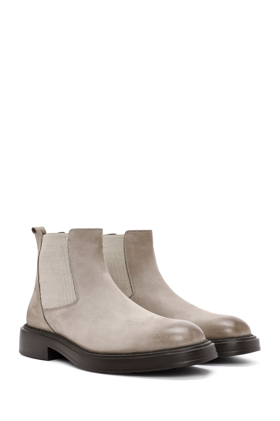Men's Mink Nubuck Leather Casual Chelsea Boots