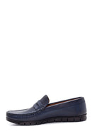 Men's Leather Perforated Casual Loafer | Derimod