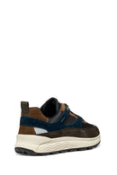 Geox Men Brown U Spherica 4X4 B Abx C - Suede Lace-Up Thick-Soled Fabric Sneaker | Derimod