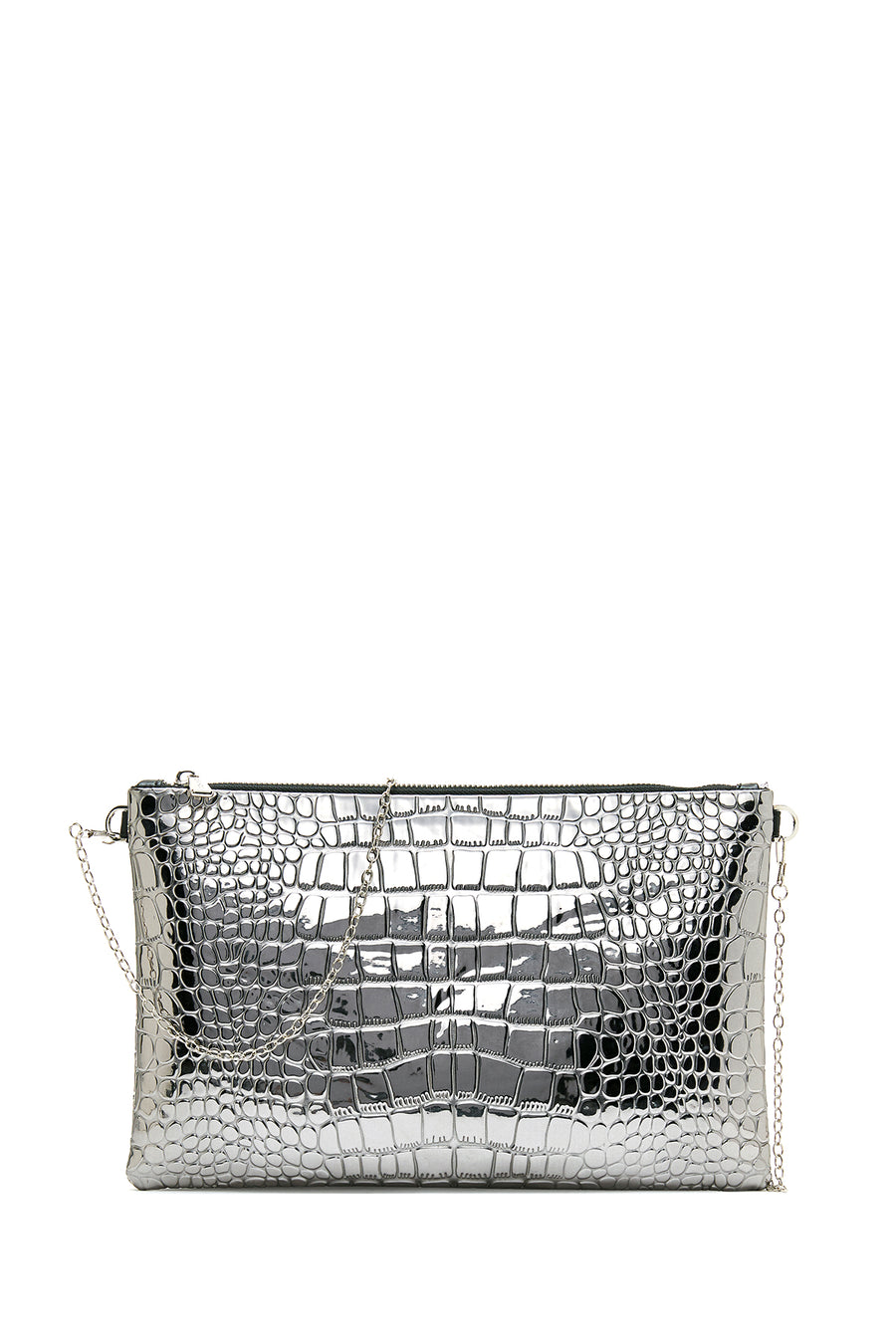 Women's Silver Portfolio Bag