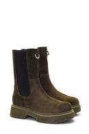 Women's Leather Suede Chelsea Boots | Derimod
