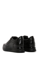 Women's Black Leather Wedge Heel Shoes | Derimod