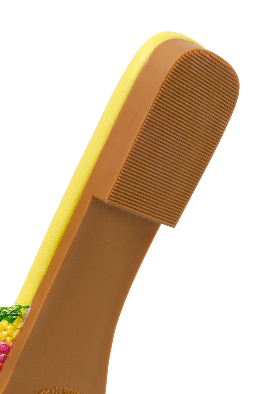 Women's Yellow Straw Slippers