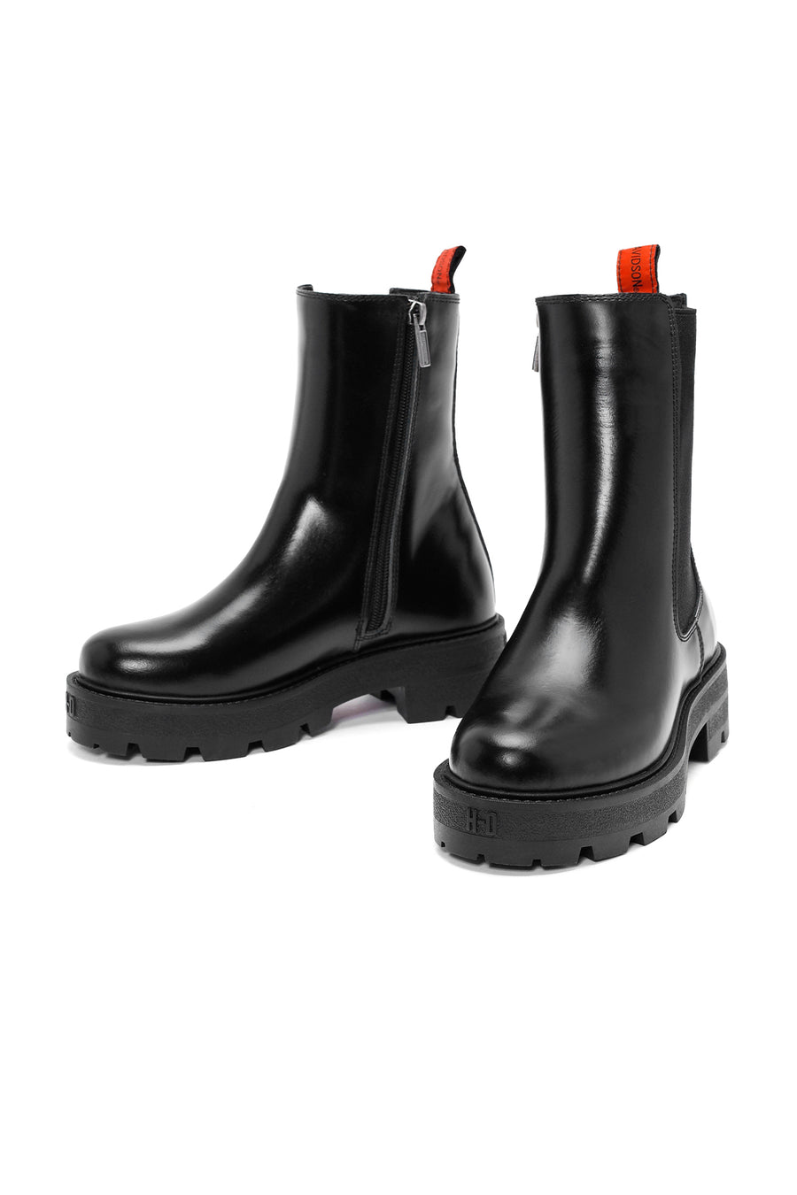 Harley Davidson Women's Black Zippered Leather Chelsea Boots