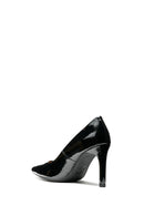 Geox Women's Black Faviola Thin Heeled Patent Leather Stiletto | Derimod