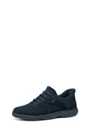 Geox Men Navy U Nebula 2.0 Plus Lace-Up Leather Casual Shoes | Derimod