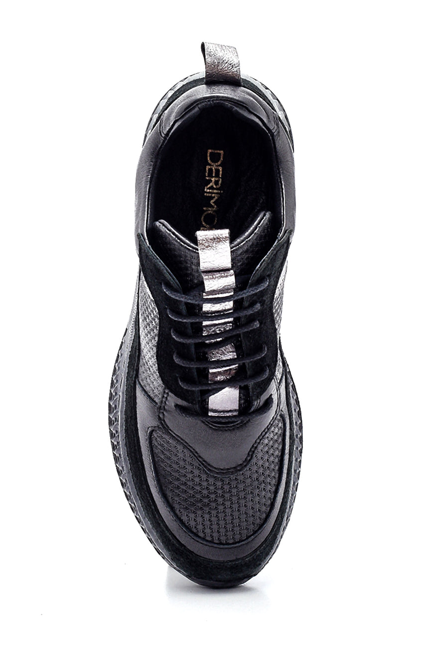 Kadın Deri Metal Detaylı Sneaker