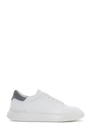 Men's White Lace-up Leather Sneaker | Derimod