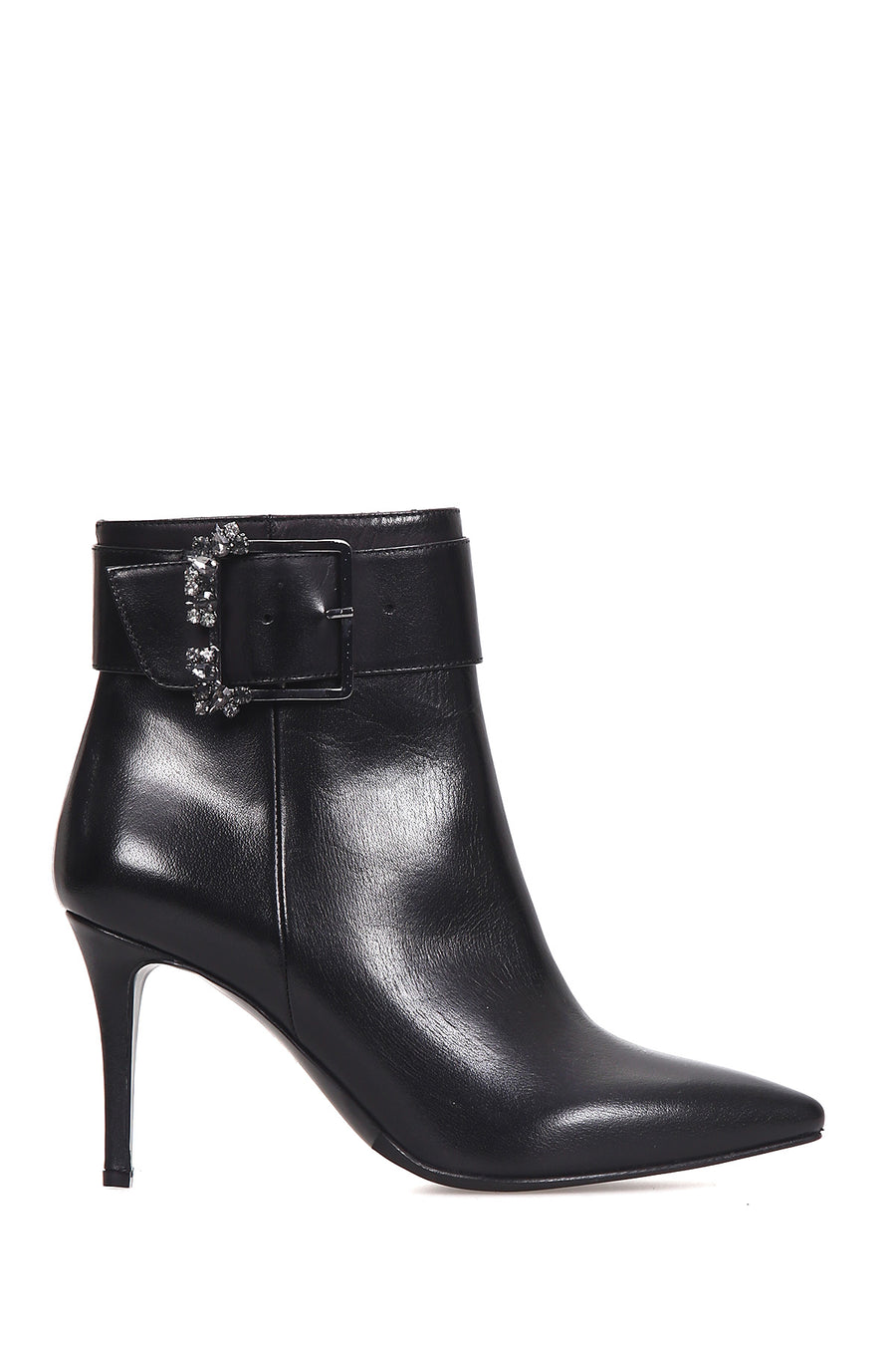 Women's Stone Leather Boots 18WFD165318 | Derimod