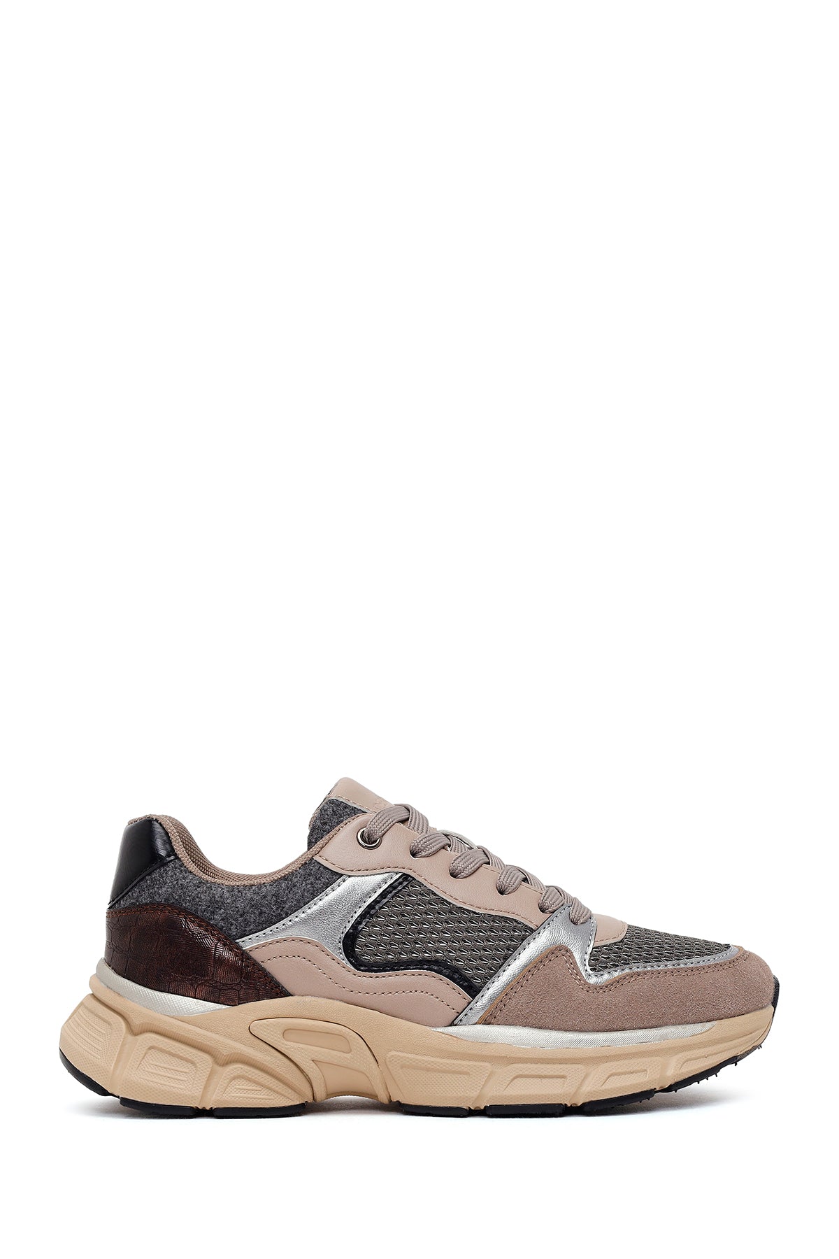 Kadın Vizon Bağcıklı Kalın Tabanlı Sneaker AF57500355 | Derimod