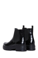 Women's Black Crocodile Chelsea Boots | Derimod