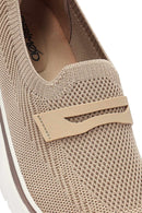 Derimod Zero Women's Beige Fabric Loafers | Derimod