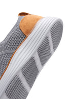 Men's Gray Thick Soled Sneaker | Derimod
