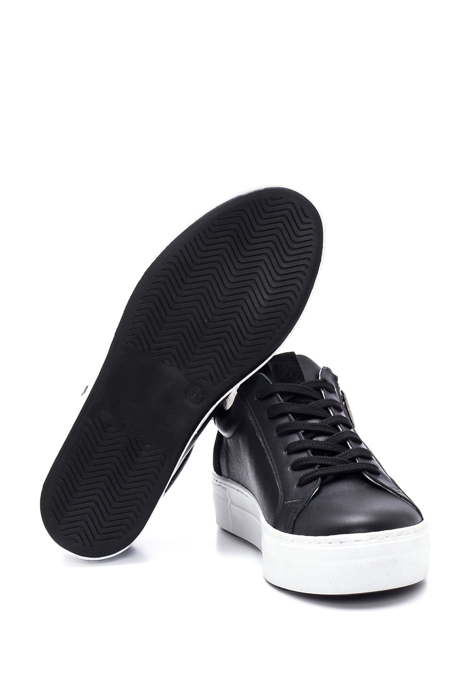 Women's Leather Zipper Detailed Sneaker