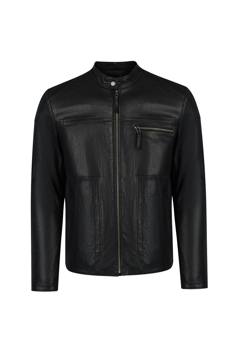 Endrick Male Black Slim-Fit Leather Jacket 26WGD66322Z | Derimod