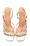 Women's Metallic Heeled Sandals | Derimod