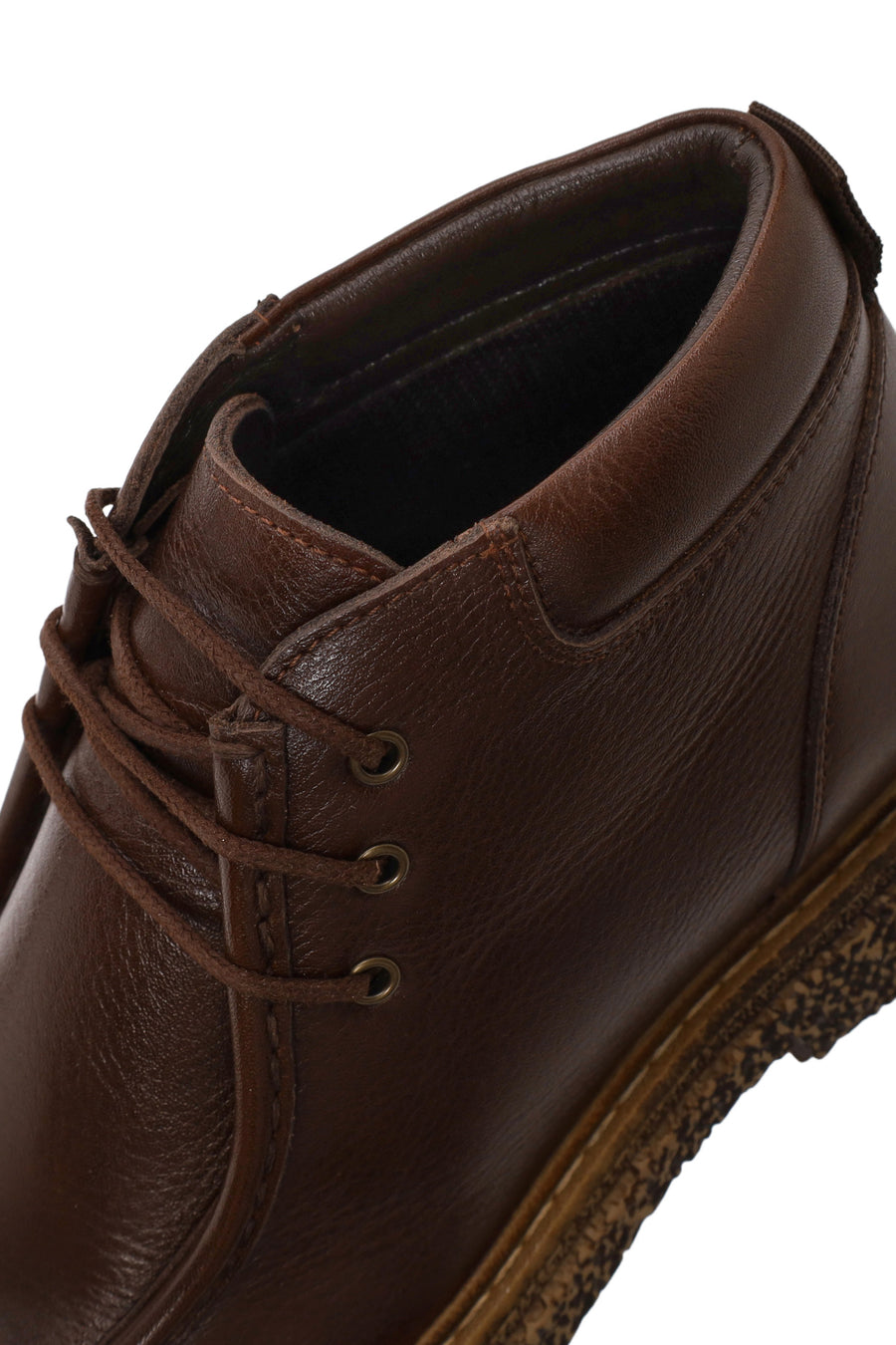 Male Brown Lace-up Leather Casual Boots