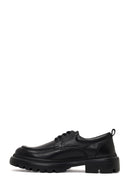 Men's Black Lace-Up Thick-Soled Leather Casual Shoe | Derimod