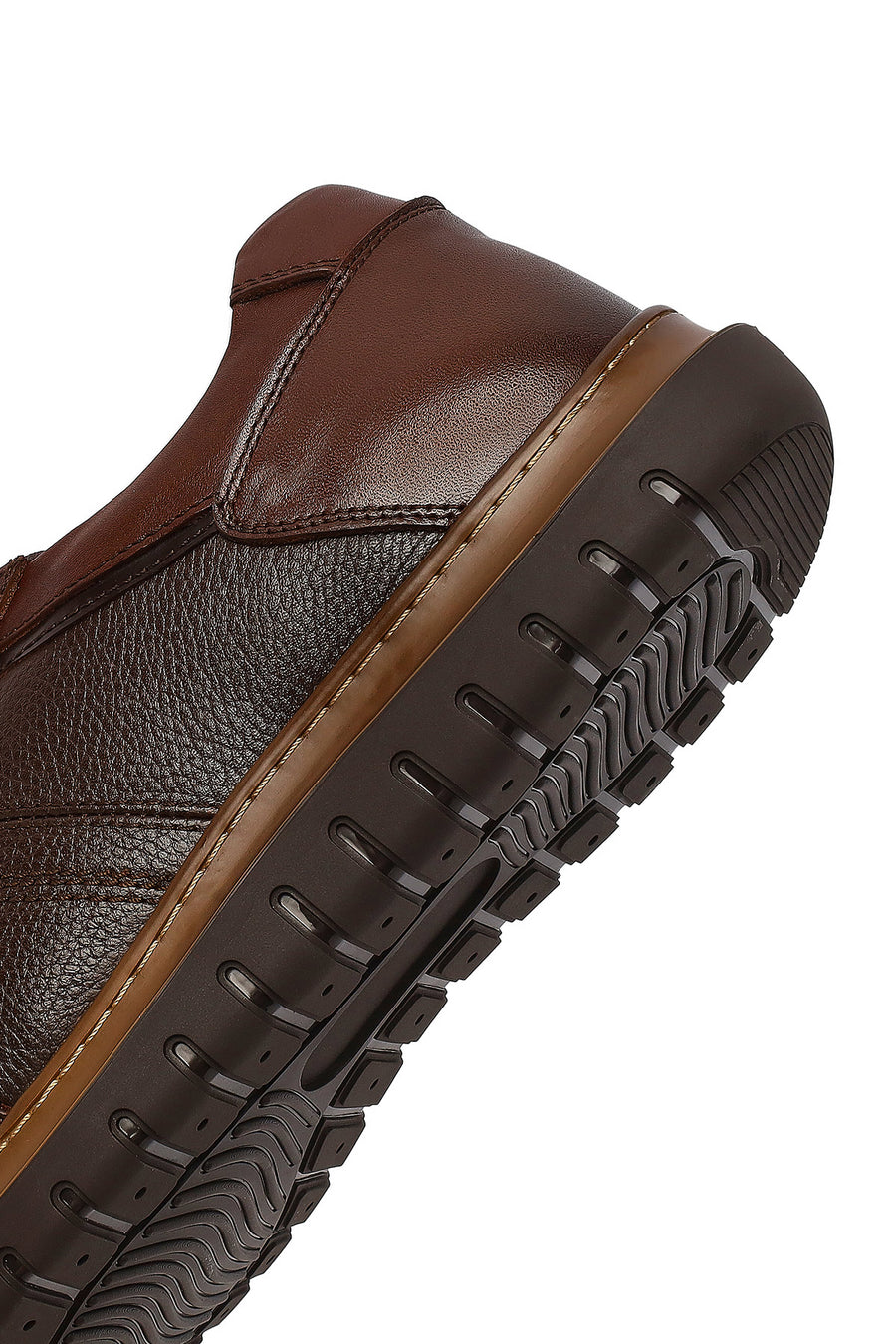 Men's Brown Lace-Up Leather Sneaker