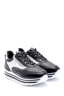 Women's High Sole Zipper Detailed Sneaker | Derimod