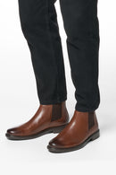 Geox Men's Brown Terence Leather Chelsea Boots | Derimod