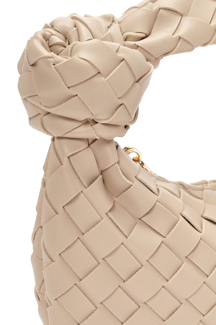 Women's Beige Knitted Mini Handbag