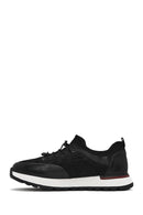Men's Black Lace-up Leather Sneaker | Derimod