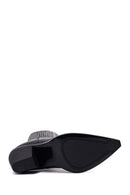 Woman Black Chunky-Heeled Leather Chelsea Boots | Derimod