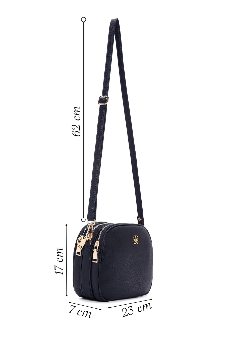 Women's Black Long Strap Crossbody Bag