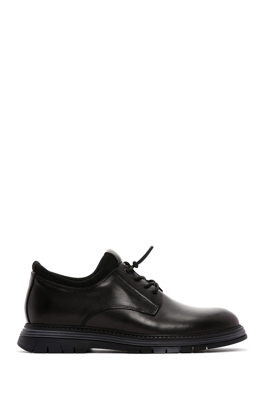 Men's Black Lace-up Leather Casual Shoes 24WFD676518 | Derimod