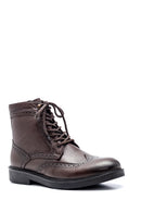 Men's Leather Zippered Casual Boots | Derimod