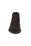 Geox Men's Brown Brayden Suede Leather Boots | Derimod