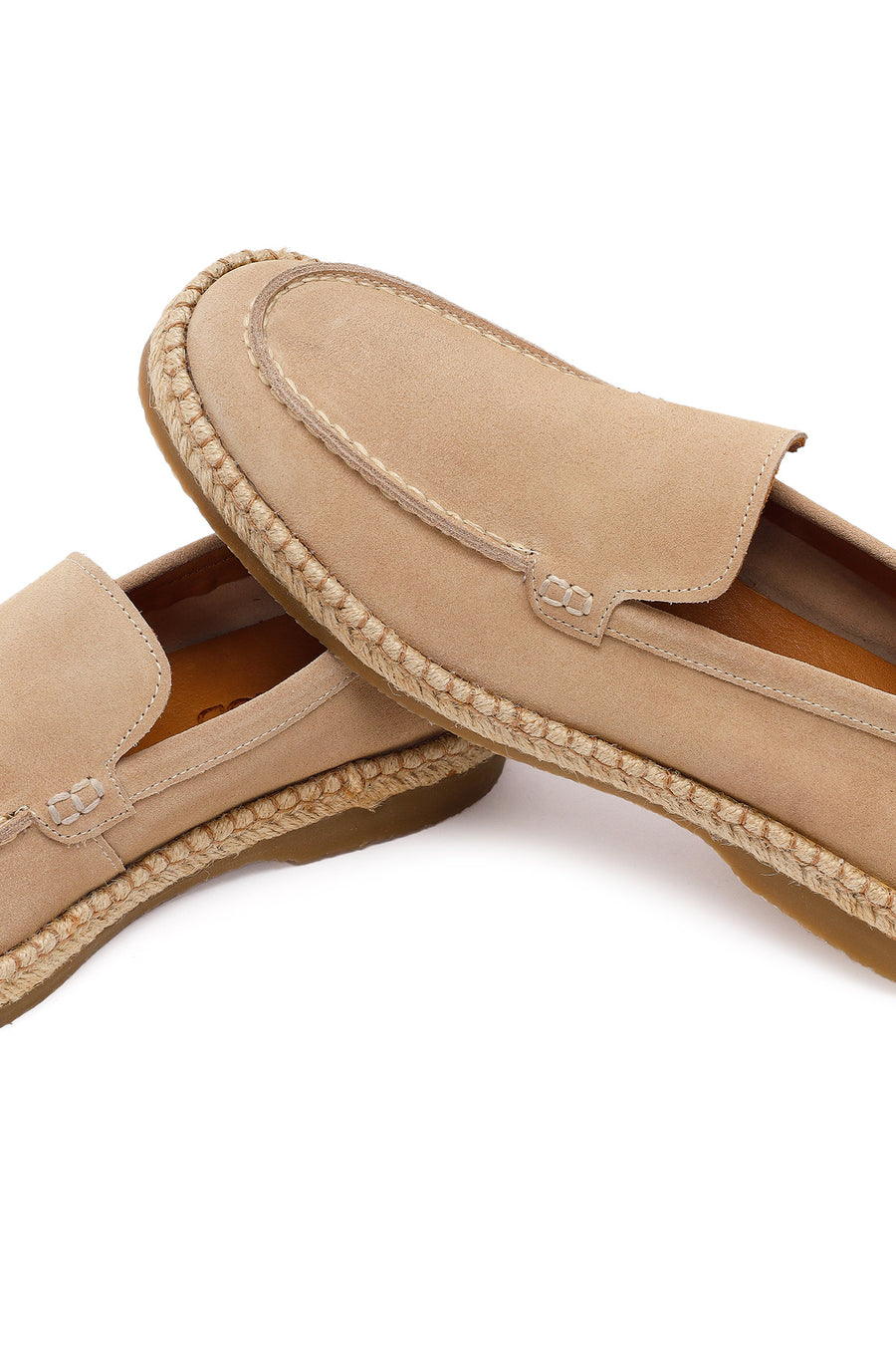 Erkek Bej Süet Deri Casual Loafer