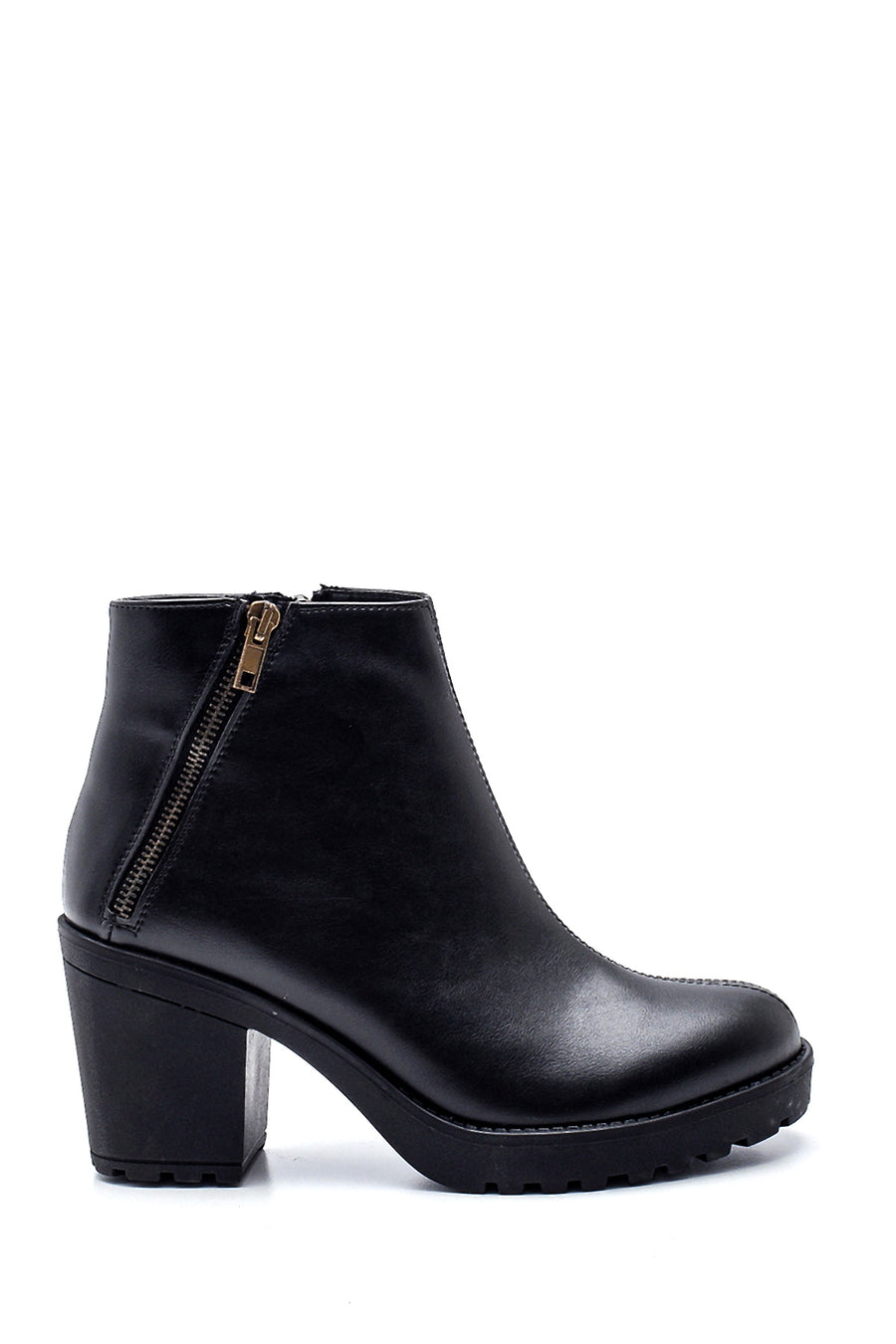 Women's Zippered Heeled Boots 21WFE253218 | Derimod