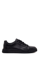 Male Black Lace-Up Leather Sneaker | Derimod
